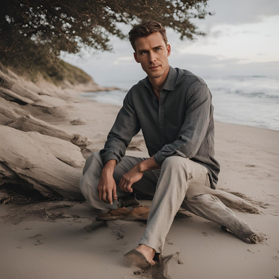 Dark gray mens shirt