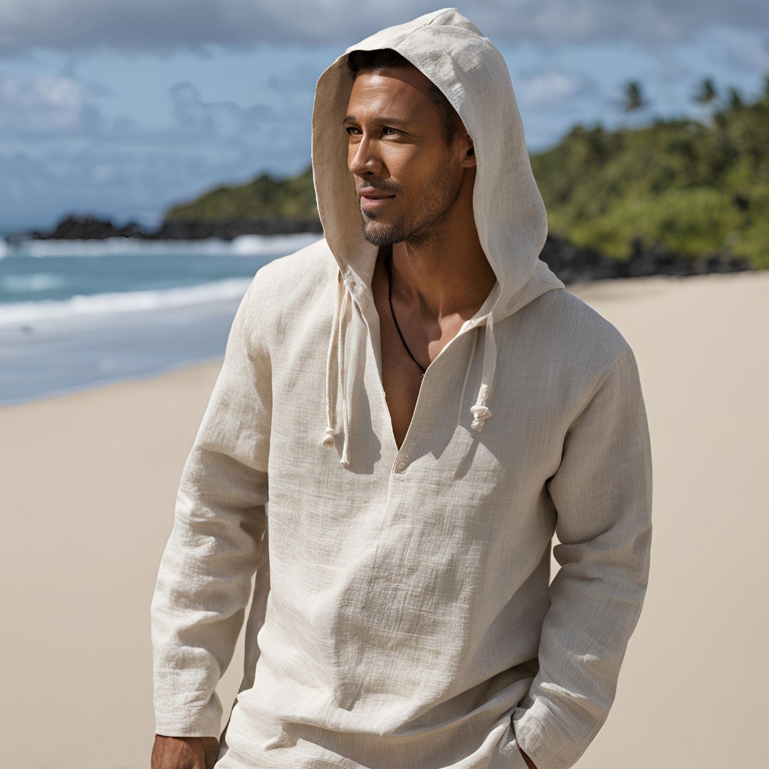 Summer linen hoodie